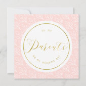 Moderne Delikatesse | Hochzeitstag "Für meine Elte Einladung (Vorderseite)