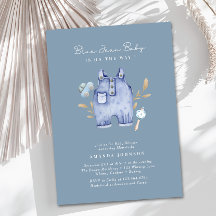Moderne Denim-Blau-Strampelanzug-Baby-Party