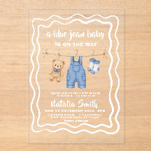 Moderne Denim Blue Jean Babyparty