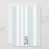 Moderne Denim Blue Jean Clothesline Baby Dusche Einladung (Rückseite)