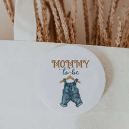 Moderne Denim Boy Blue Jean Baby Dusche Button