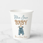Moderne Denim Boy Blue Jean Baby Dusche Pappbecher (Vorderseite)