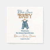 Moderne Denim Boy Blue Jean Baby Dusche Serviette (Vorderseite)