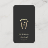 MODERNE DENTIST BLACK GOLD ORTHODONTIST VISITENKARTE (Vorderseite)