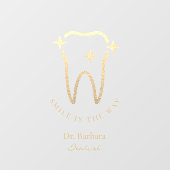 Moderne Dentist Gold Tooth Sticky Aufkleber Aufkle (Blatt)