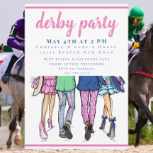Moderne Derby-Paar-Rennen-Tag-Party-Chic