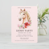 Moderne Derby-Party Einladung (Stehend Vorderseite)