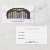 Moderne des Bart-Kamm-u. Marmor-| Visitenkarte Terminkarte (Vorne/Hinten)