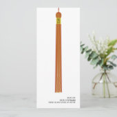 Moderne Design Abschluss Einladung 2-farbig Quaste (Stehend Vorderseite)