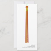 Moderne Design Abschluss Einladung 2-farbig Quaste (Vorderseite)