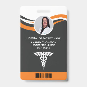 Moderne Design Krankenschwester Foto ID Ausweis