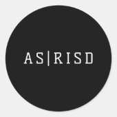 Moderne Design-Minimal-Monogramm-Umschlag-Siegel Runder Aufkleber (Vorderseite)
