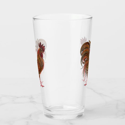 Moderne Design-Rooster-Chiffre-Kunst Glas (Rechts)