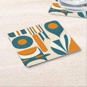 Moderne Design-Untersetzer im Mittelalter Rechteckiger Pappuntersetzer (angewinkelt)