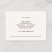 Moderne Designer Imitate Schwarze Linde Beruflich Visitenkarte (Rückseite)