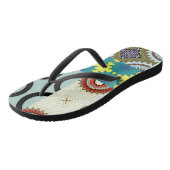 MODERNE DESIGNER-KOLLAGE-Flip-Flops Badesandalen (Schrägansicht)