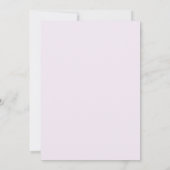 Moderne Designer Lavender Rose Wedding Einladung (Rückseite)