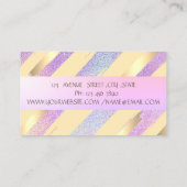 Moderne Designerstrips, Imitate Gold Holographie Visitenkarte (Rückseite)