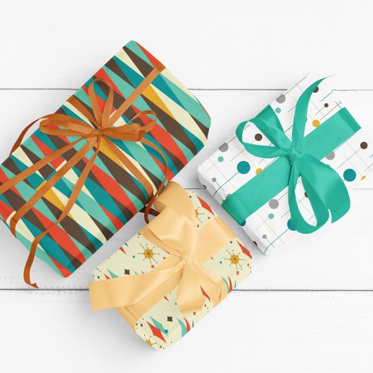 Moderne Designmuster des Mittelalters Geschenkpapier Set