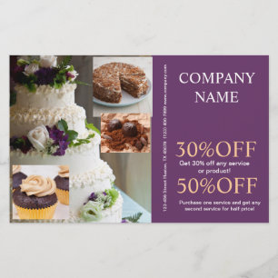 Moderne Dessert-Torte Cupcake-Bäcker Bäckerei Flyer