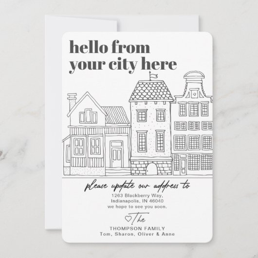 Moderne Destination City Moving Ankündigung (Vorderseite)