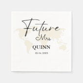 Moderne Destination Future Frau Brautparty Serviette (Vorderseite)