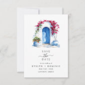 Moderne Destination Hochzeit Bougainvillea Foto Save The Date (Vorderseite)