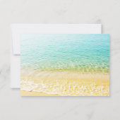 Moderne Destination Sommerstrand Hochzeit Save The Date (Rückseite)