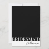 Moderne, detaillierte Bridesmaierkarte Einladung (Vorderseite)