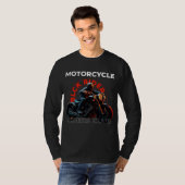 Moderne, detaillierte Illustration schwarzer Biker T-Shirt (Vorne ganz)