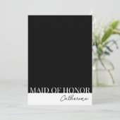 Moderne detaillierte Trauzeugin-Vorschlagskarte Einladung (Stehend Vorderseite)