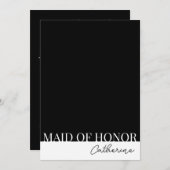 Moderne detaillierte Trauzeugin-Vorschlagskarte Einladung (Vorne/Hinten)