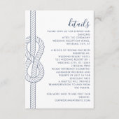 Moderne Details zum Hochzeitsfest im Nautikbereich Begleitkarte (Vorderseite)