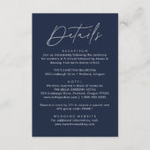 Moderne Details zum Hochzeitsschreiben der Marine Begleitkarte (Vorderseite)