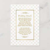 Moderne Details zum White & Gold Foil Effekt Hochz Begleitkarte (Vorderseite)