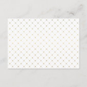 Moderne Details zum White & Gold Foil Effekt Hochz Begleitkarte (Rückseite)