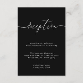 Moderne Details zur Schwarzen Hochzeit Begleitkarte