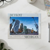 Moderne Detroit Sehenswürdigkeit Postkarte