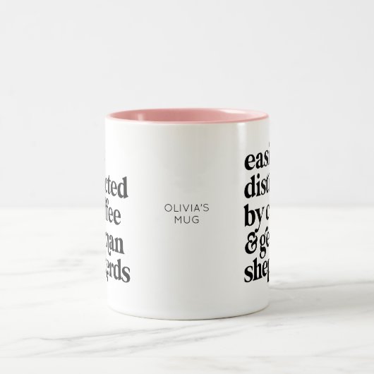 Moderne Deutsche Hirte Custom Zweifarbige Tasse (Mittel)