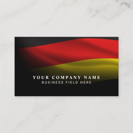 Moderne deutsche Nationalflagge mit QR-Code Visitenkarte (Vorderseite)