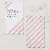 MODERNE, diagonal gestreifte Kielkoralle Visitenkarte (Vorne/Hinten)