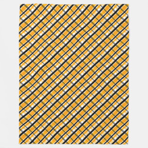 Moderne diagonale Herbst-Karo-Muster Fleecedecke