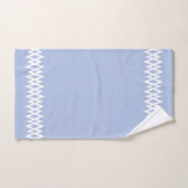 Moderne Diamant-Dekorationslinie auf hellblau Badhandtuch Set (Handtuch)