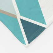 Moderne Diamanten aus dem Mittelalter (Aquamarin) Fleecedecke (Ecke)