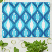 Moderne Diamanten aus dem Mittelalter, Denim-Blues Geschirrtuch (Gefaltet)