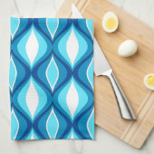 Moderne Diamanten aus dem Mittelalter, Denim-Blues Geschirrtuch (Viertel Falte)