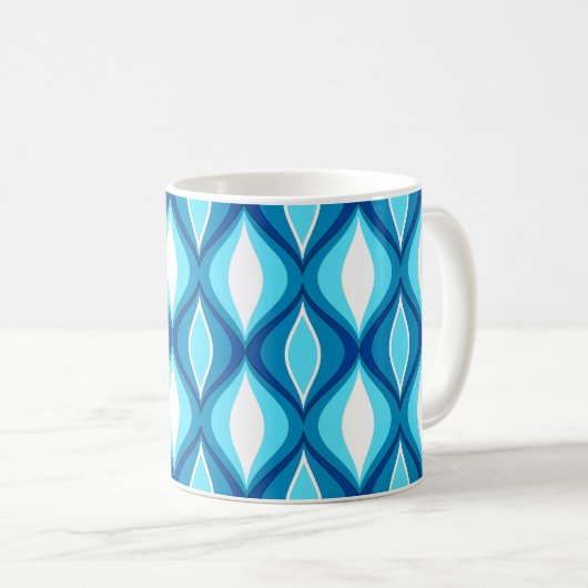 Moderne Diamanten aus dem Mittelalter, Denim-Blues Kaffeetasse (VorderseiteRechts)