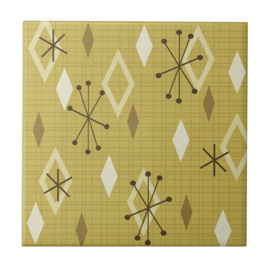 Moderne Diamanten aus dem Mittelalter gelb Fliese (Vorderseite)