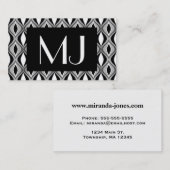 Moderne Diamanten aus dem Mittelalter, schwarz, we Visitenkarte (Vorne/Hinten)