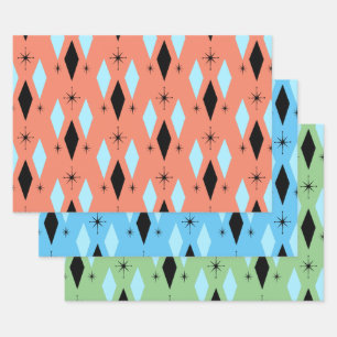 Moderne Diamanten aus dem Mittelalter - Sternexplo Geschenkpapier Set